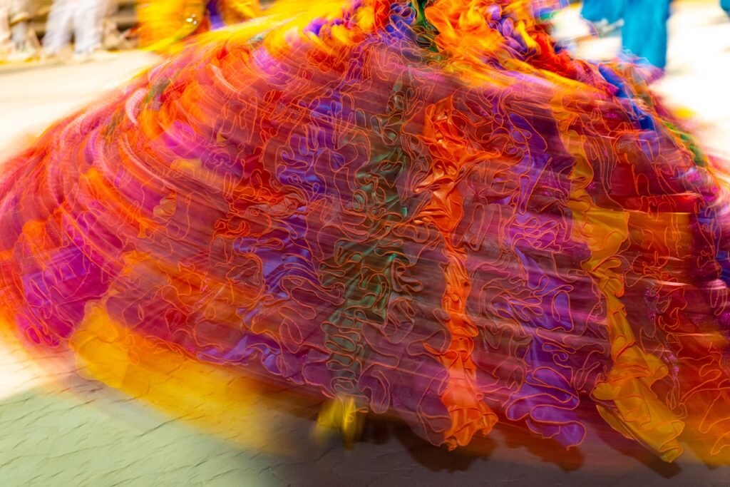 Colorful Latin American dancer